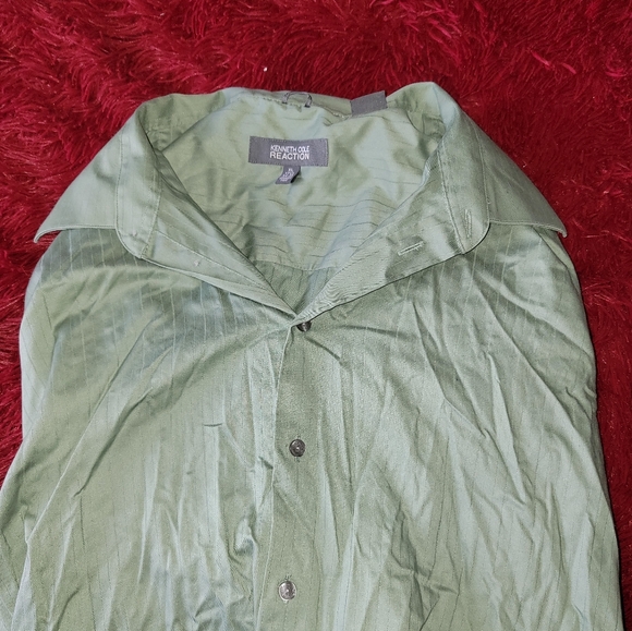 Kenneth Cole Reaction Green Button-Up Shirt - Picture 1 of 3